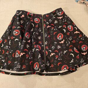Emily The Strange Med M O-Ring Suspender Skirt EUC Polyester Suspender Womens